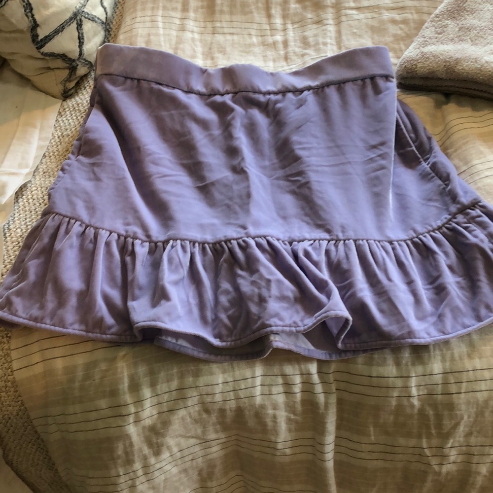 JCrew lavender velvet skirt size L NWT